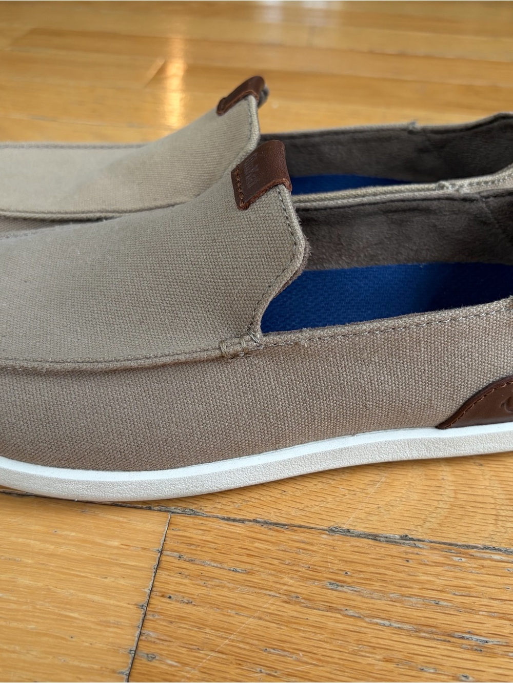 Olukai Canvas Slip-On Loafers for Men - Tan - Picture 4 of 4